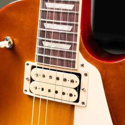 Gibson Les Paul Studio Double Trouble Electric Guitar - Dirty Lemon Burst/Cherry Back with Gig Bag image 8