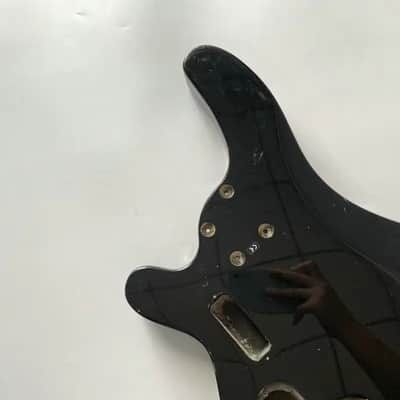 Black Harley Benton 4 String Electric Bass Body with Quilted Maple Top image 4