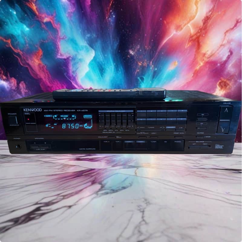 Vintage Kenwood Model KR-A57R AM/FM Receiver W/ Equalizer Fresh Service Remoteš„ image 1