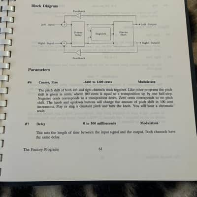 Eventide H3000 SE Ultra Harmonizer ORIGINAL Manual image 2