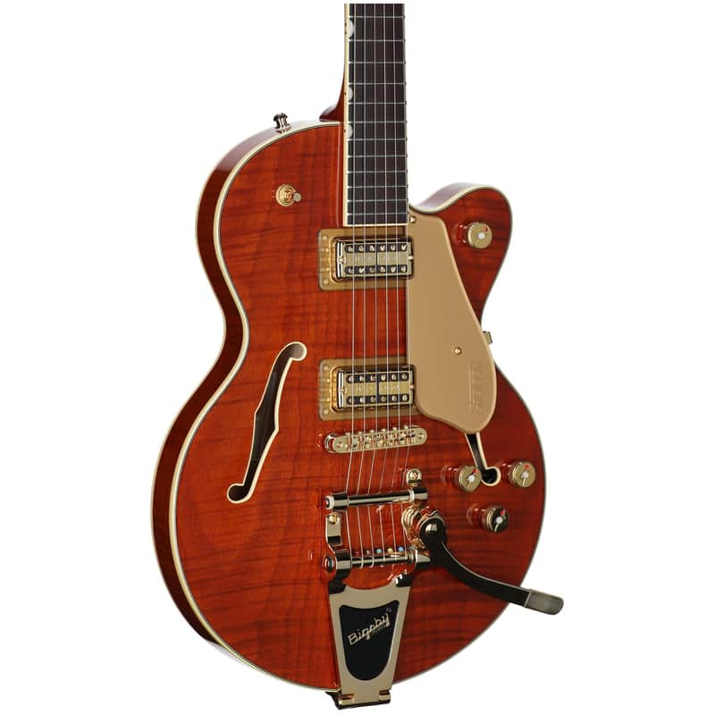 Gretsch Limited Edition Electromatic Broadkaster Center Block Jr. Electric Guitar, Flame Okoume image 1