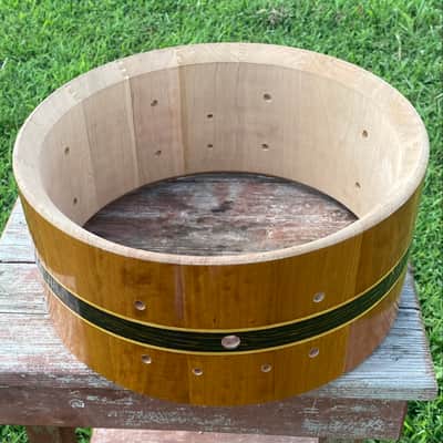 JDS Cherry/Wenge Stave Snare Shell - Tru-Oil image 5