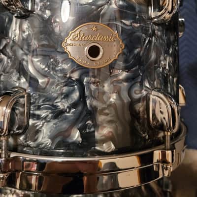 Tama Starclassic Kit 2000s Liquid Metal Birch Made in Japan MIJ Blue Swirl image 6