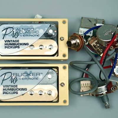 Epiphone Zebra ProBucker Alnico Pickups With Pro Wiring Harness Pots image 2