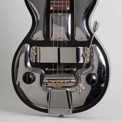 Rickenbacker Electro Spanish Model B Tenor Solid Body Electric Guitar (1939), ser. #C2122, original black hard shell case. image 3