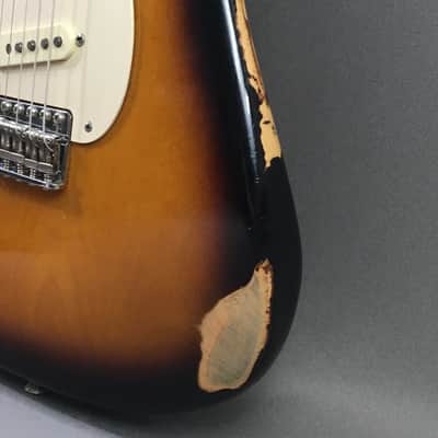 LEFTY! Fender American Vintage ‘57 Reissue Strat Ash Clapton Brownie Tribute Stratocaster Custom Relic Nitro 7.6 Lb HSC image 15
