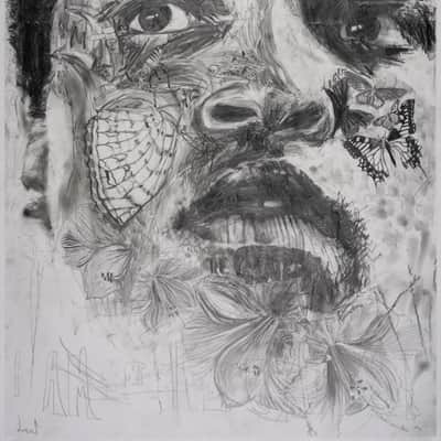 Drew Walker 1967 John Lennon Multi media collage 43"x48" 1 of 1 image 17