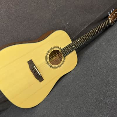 Zager ZAD50 Dreadnought Acoustic Guitar Natural Satin Finish w/ Hardshell Case image 16