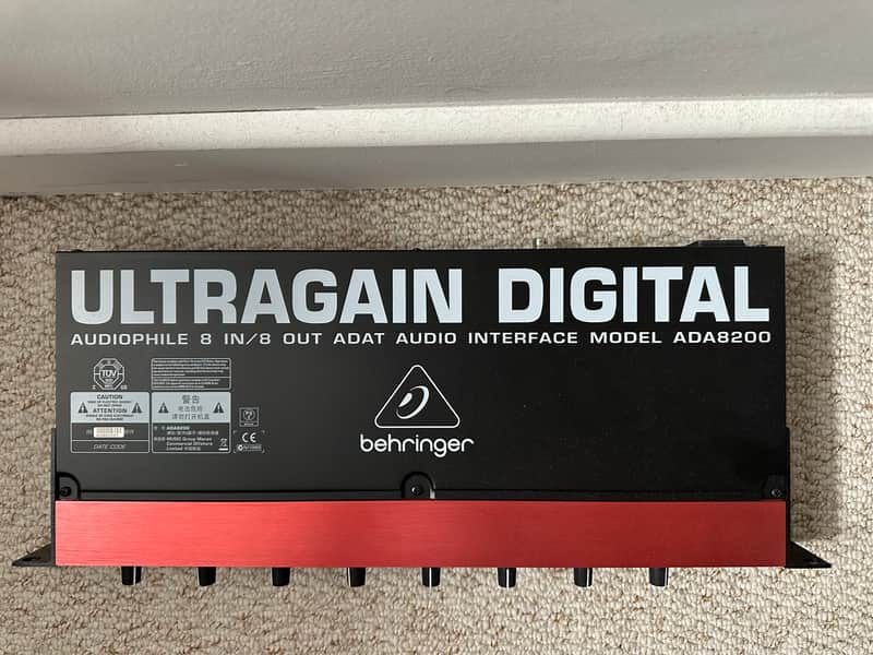 Behringer Ultragain Digital ADA8200 8-Channel Mic Preamp with AD/DA Converter 2013 - Present - Black / Red image 1