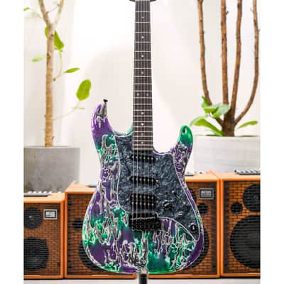 James Tyler Japan Studio Elite HD HSS-Alien Guano Semi Gloss w/Faux Matching Headstock, Black Pearl PG, Black HW, Ebony FB, Midboost & Bypass Button image 2