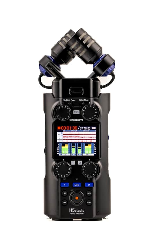 Zoom H5 Studio Handheld Recorder for Musicians, Podcasters & Filmmakers with Large Stereo Microphones, 2 Pro Quality Preamps, 6 Tracks of Recording, 32-Bit Float and USB Audio Interface image 1