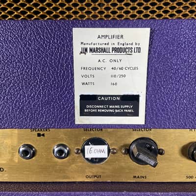 Marshall JMP 50 Half Stack 1971 - Purple image 8