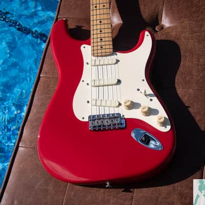 1995 Fender Eric Clapton Artist Series Stratocaster with Lace Sensor Pickups - Rare Torino Red - Yamano Export w COA - Pro Set Up! (Perfect Frets/Action/Intonation) image 7