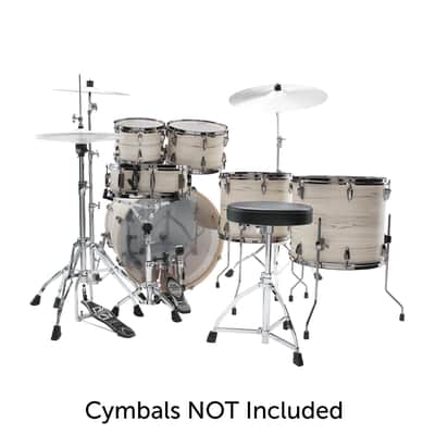 Tama Imperialstar 6pc Shell Pack with Hardware, White Birch Wrap image 4