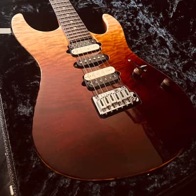 Suhr Modern Carve Top Desert Gradient Angel Quilt Mahogany Back, Cocobolo knobs and Covers image 5
