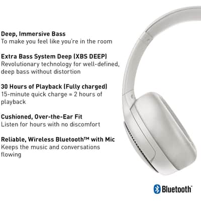 Panasonic RB-M500B Deep Bass Wireless Bluetooth Immersive Headphones with Bass Reactor, Sand Beige image 8