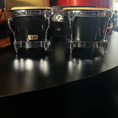 L.P. Latin Percussion Black Fiberglass Bongos w/Deluxe Case image 2