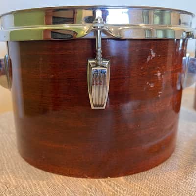 Ludwig Concert Toms 8/10/12 Mahogany Cortex image 8