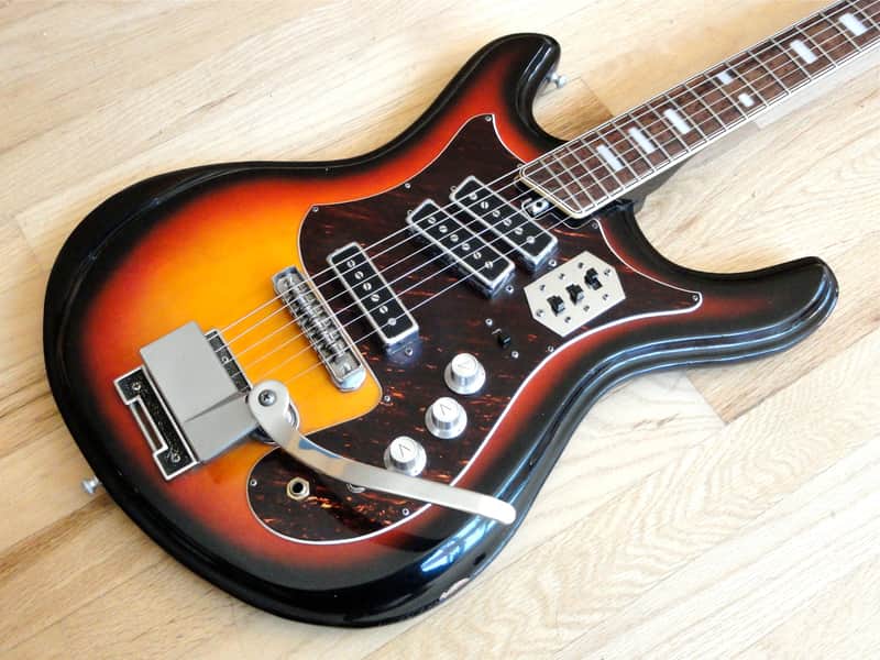 1960s Silvertone 1441 Vintage Electric Guitar by Teisco w/ Mosrite German Carve 1445 image 1