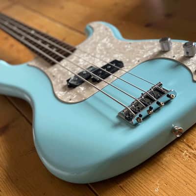 Fender Japan Exclusive Limited Edition 2023 FSR Daphne Blue Precision Bass Alder with Matching Headstock image 3