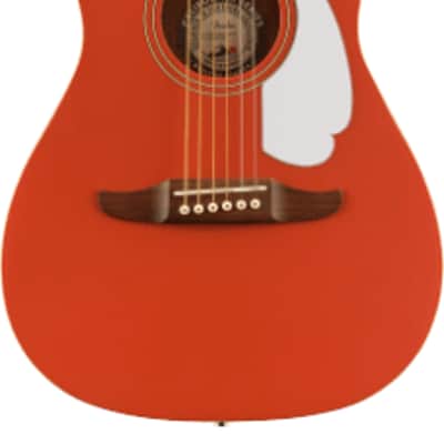 Fender California Series Malibu Player Parlor Acoustic Electric, Fiesta Red image 1