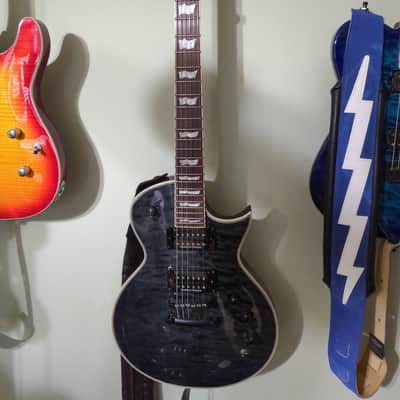 ESP LTD EC-1000 Piezo with Rosewood Fretboard 2017 - See Thru Black image 1