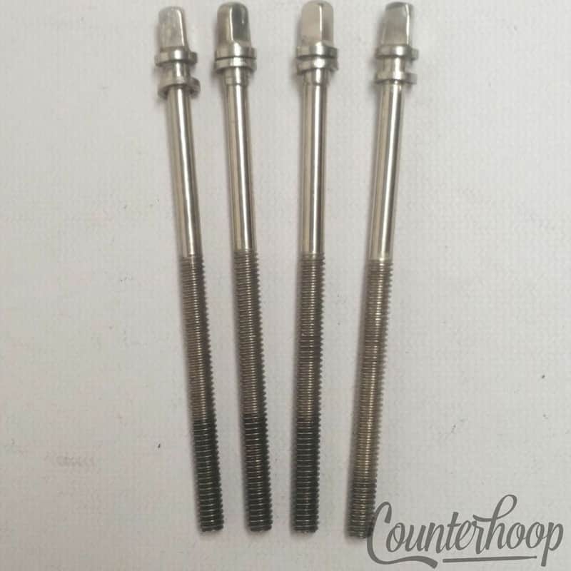 Leedy&Ludwig 4x 3 5/8" Tension T-Rods Floor Tom / Snare Drum Vintage 40s Nickel image 1