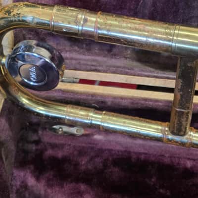 F.E. Olds Ambassador Los Angelos Model Trombone w Mouthpiece 1955 image 9