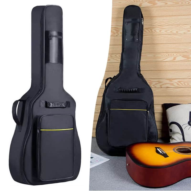 40" 41" Classical Acoustic Guitar Case Gig Bag | Soft Padded, Water-Resistant with Adjustable Backpack Straps & Extra Storage image 1