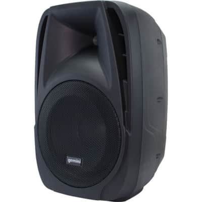 Gemini ES-210MXBLU-ST 600W 10" Portable PA System Pack with Powered Mixer, Speakers, Stands, Mic, and Cables (Pair) image 2