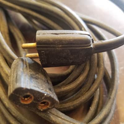 Belden Bell & Howell 2-pin 25' power cable electric cord extension stubby rare 1950s image 2
