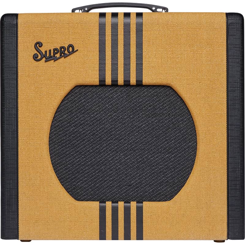 Supro 1822RBC Delta King 12 15 Watt 1x12” Combo Amplifier in Tweed and Black image 1
