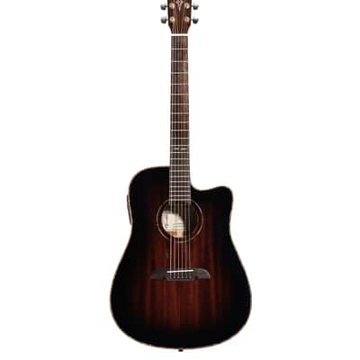 Alvarez  MDA66CESHB - Solid Mahogany Dreadnought Electric Acoustic, in Shadowburst Gloss Finish image 2