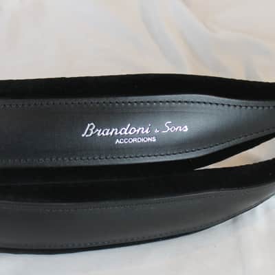 New Black Velour Brandoni & Sons Accordion Shoulder Straps Width (7.50cm / 3in) Length (78.75cm - 94cm / 31" - 37") image 2