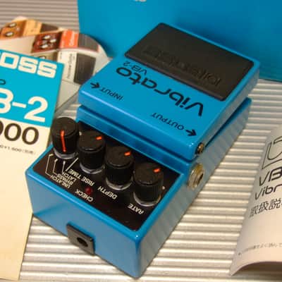 The First Month March 1982 Boss VB-2 Vibrato w/ Original Box & Manual / MIJ Made in Japan (Black Label) image 2