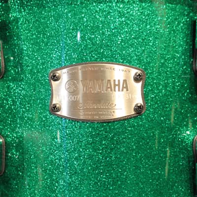 Yamaha Absolute Hybrid Maple 5-pieces Jade Green Sparkle Drum Set - Demo! image 4