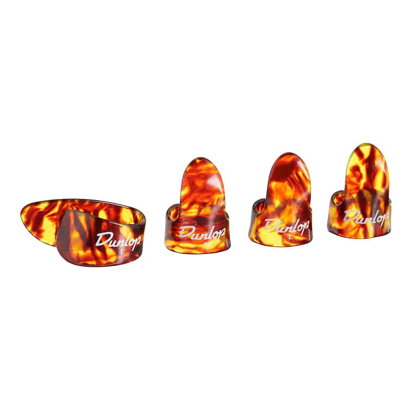 Dunlop 9020TP Large Shell Plastic Fingerpicks (3-Finger, 1-Thumb) image 1