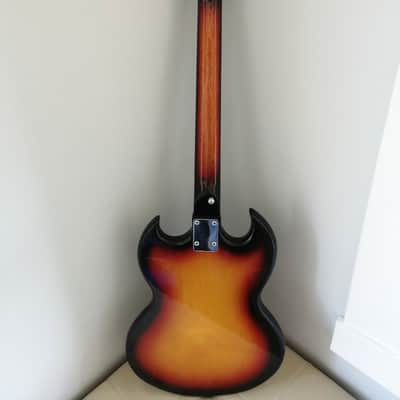 Penco Bass 70s Tobacco Burst Lawsuit-Era Double Cut Gibson SG FREE Shipping image 2