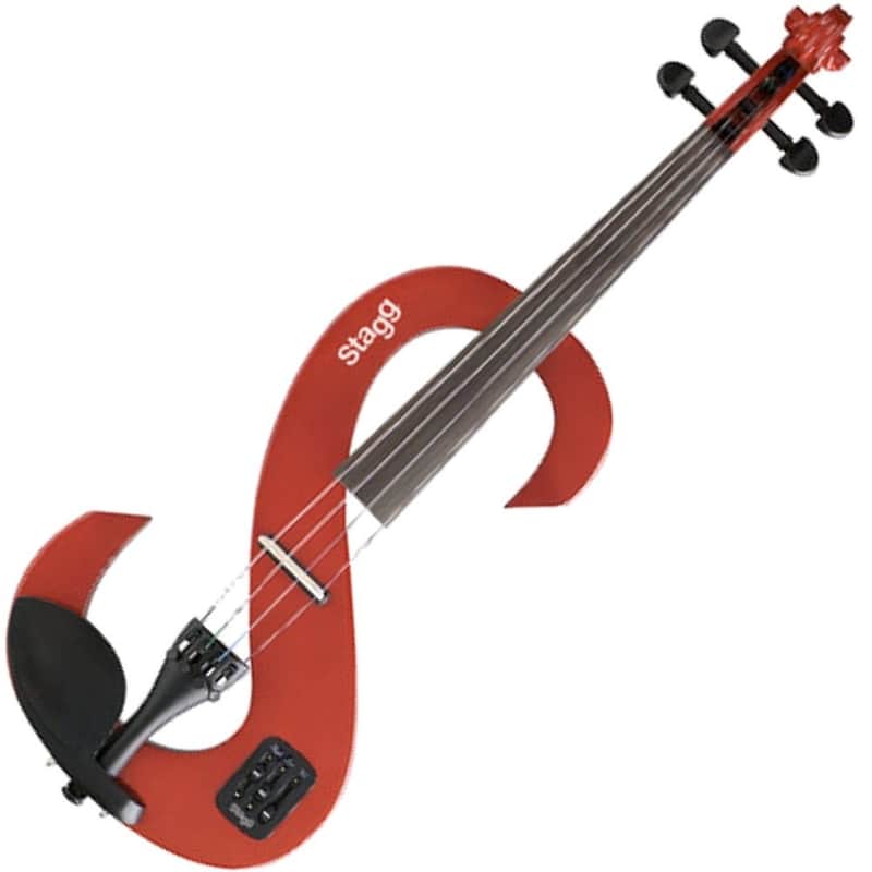 Stagg EVN-4/4-TR Silent Violin Set w/ Case, Headphones image 1
