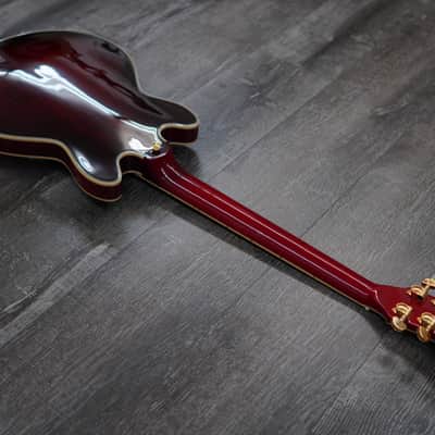 Double Cut Semi-Hollow Small Body Guitar - Red Burst image 11