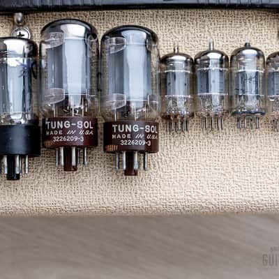 1961 Fender Bassman 6G6 Blonde Brown Panel Vintage Piggyback Tube Amp 1x12 Tone Ring w/ Oxford 12M6, Victoria Covers image 18