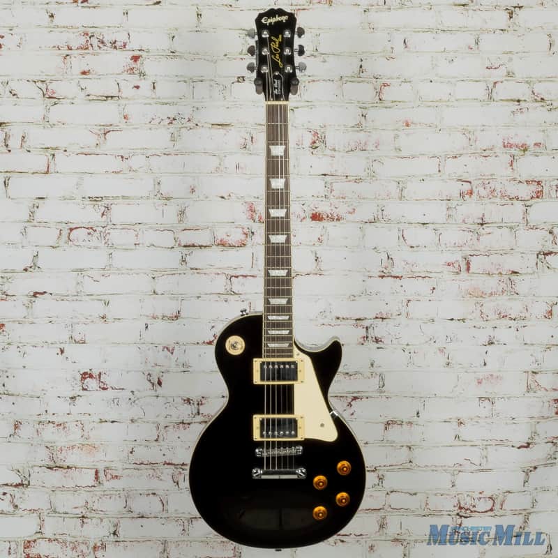 2006 Epiphone Les Paul Standard Electric Guitar Black (USED) | Reverb