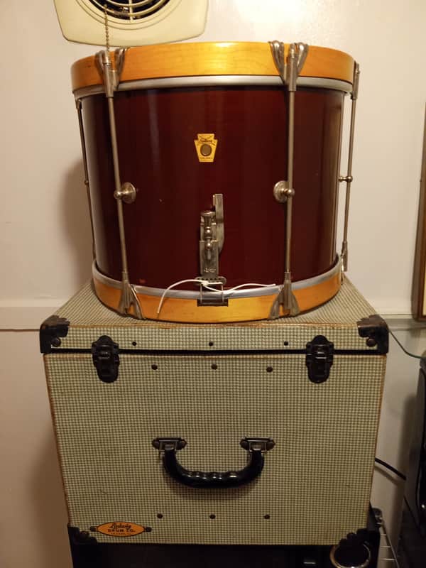 1966 Ludwig 14"x10" Student Marching Snare with Original Houndstooth Case image 1