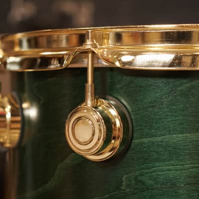 DW 13x15" Collector's Series SNOM Snare Drum/Floor Tom - Emerald Green - Carl Allen image 4