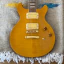 2001 Gibson Les Paul Standard Plus Double Cutaway AAA Flame Top Trans Amber + Case and Warranty Card