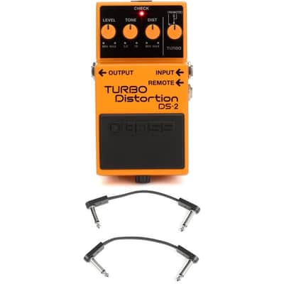 Boss DS-2 Turbo Distortion Pedal with 3 Patch Cables image 2