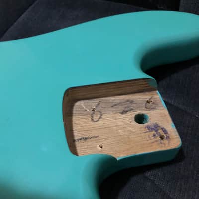 Seafoam Green bass guitar body image 7