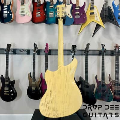 Dunable USA Custom Shop Yeti Electric Guitar w/ Case-Cream w/ Pore Fill image 12