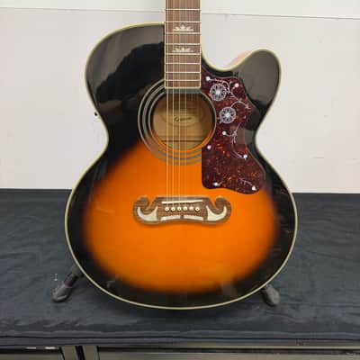 Used Epiphone EJ-200CE VS Super Jumbo Acoustic Electric Guitar Vintage Sunburst with Case 2011 image 8