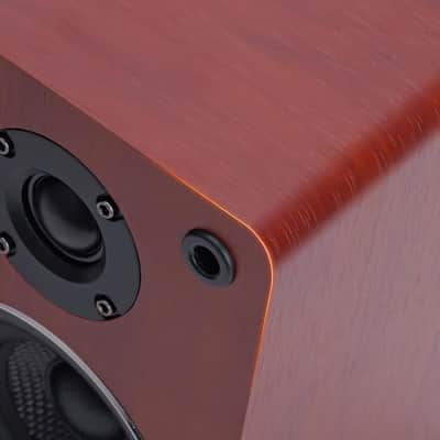 40W*2 Passive Bookshelf Speakers for Home Theater Surround Sound, Stereo, and Passive Near Field Monitor, 2-Way,Requires a Receiver or Amplifier (Brown, Pair) image 3